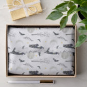 ハロウィン不気味の城木のこうもりムーン 薄葉紙 (ギフト)