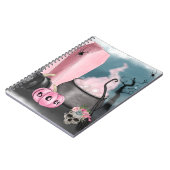 ハロウィン不気味の墓場とクモの巣プラン ノートブック (左側)