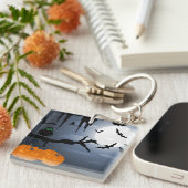 ハロウィン不気味の夜景 キーホルダー (正面右)