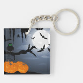 ハロウィン不気味の夜景 キーホルダー (裏面)