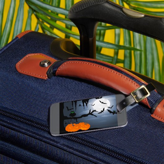 ハロウィン不気味の夜景 ラゲッジタグ