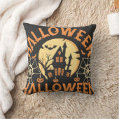ハロウィン不気味の夜 |ハッピーハローウィン クッション (ブランケット)