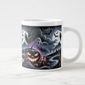 ハロウィン不気味の夜:パンプキ幽霊のよく出るンと幽霊 ジャンボコーヒーマグカップ (右)