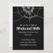 ハロウィン不気味の怖いスパイダーウェブお洒落 招待状 (正面)