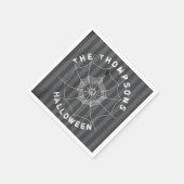 ハロウィン不気味の怖い可愛いクモの巣 スタンダードカクテルナプキン (角)