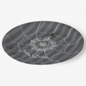 ハロウィン不気味の怖い可愛いクモの巣 ペーパープレート (アングル)