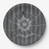 ハロウィン不気味の怖い可愛いクモの巣 ペーパープレート (正面)