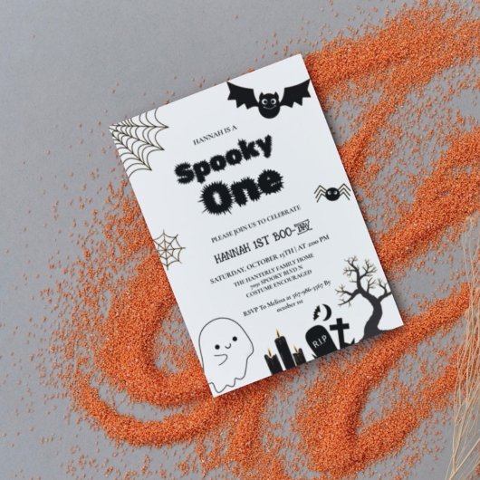 ハロウィン不気味の最初の誕生日パーティー 招待状