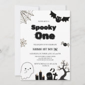 ハロウィン不気味の最初の誕生日パーティー 招待状 (正面)