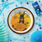 ハロウィン不気味の木のジャック・オランタン ペーパープレート (パーティー)