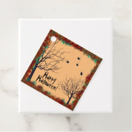 ハロウィン不気味の木のスパイダつるーのパーソナライズ フェイバータグ