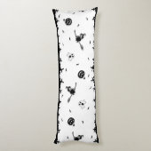 ハロウィン不気味の白黒 ボディピロー (裏面 (縦))