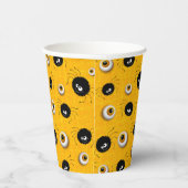 ハロウィン不気味の眼球と不気味なスパイダーイエロー 紙コップ (右)