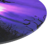 ハロウィン不気味の背景デザイン。 カッティングボード (角)