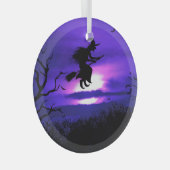 ハロウィン不気味の背景デザイン。 ガラスオーナメント (正面右)