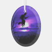 ハロウィン不気味の背景デザイン。 ガラスオーナメント (正面左)