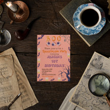 ハロウィン不気味の衣装の誕生日パーティーの招待状