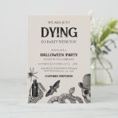 ハロウィン不気味の衣装パーティの招待状 招待状 (スタンド正面)