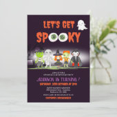 ハロウィン不気味の衣装パーティー誕生日 招待状 (スタンド正面)