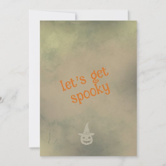 ハロウィン不気味の衣装パーティー 招待状 (裏面)