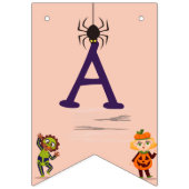 ハロウィン不気味の衣装子供の誕生日パーティー バンティングフラッグ (第3の旗)