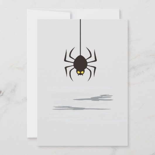 ハロウィン不気味の衣装子供の誕生日パーティー 招待状 (裏面)