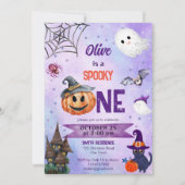 ハロウィン不気味の誕生日パーティーテンプレート 招待状 (正面)