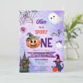 ハロウィン不気味の誕生日パーティーテンプレート 招待状 (スタンド正面)