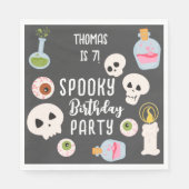 ハロウィン不気味の誕生日パーティー スタンダードランチョンナプキン (正面)