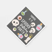 ハロウィン不気味の誕生日パーティー スタンダードランチョンナプキン (角)