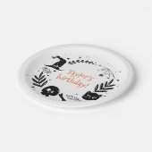 ハロウィン不気味の誕生日パーティー ペーパープレート (アングル)