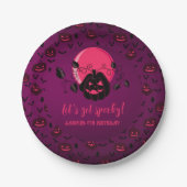 ハロウィン不気味の誕生日パーティー ペーパープレート (正面)