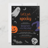 ハロウィン不気味の誕生日パーティー 招待状 (正面)