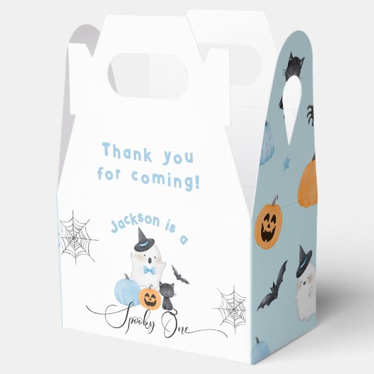 ハロウィン不気味の誕生日ブルーボーイカボチャ フェイバーボックス (オープン)