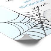 ハロウィン不気味の誕生日青写真マイルストーン ポスター (角)