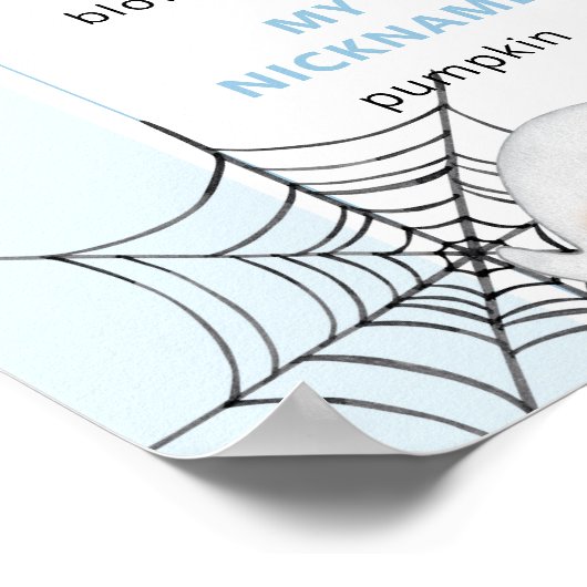 ハロウィン不気味の誕生日青写真マイルストーン ポスター (角)