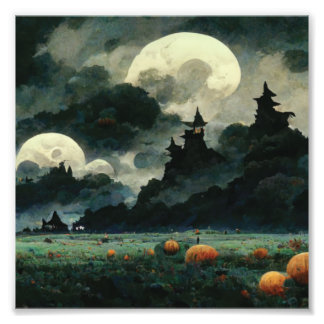 ハロウィン不気味の風景 フォトプリント