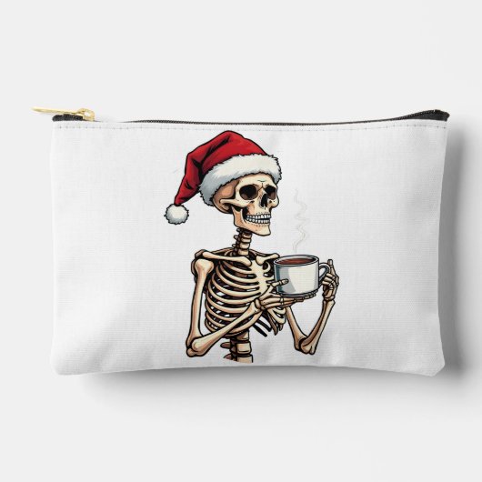 ハロウィン不気味の飲み込みコーヒークリスマスサンタ アクセサリーポーチ (正面)