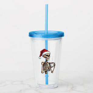 ハロウィン不気味の飲み込みコーヒークリスマスサンタ アクリルタンブラー