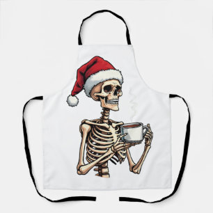 ハロウィン不気味の飲み込みコーヒークリスマスサンタ エプロン