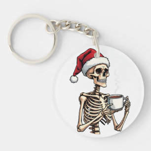 ハロウィン不気味の飲み込みコーヒークリスマスサンタ キーホルダー