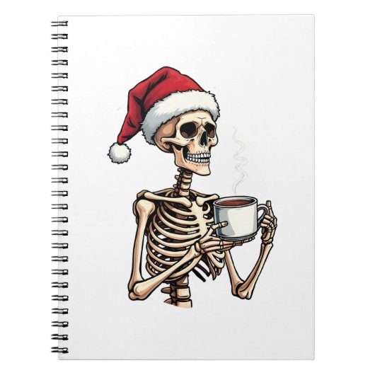 ハロウィン不気味の飲み込みコーヒークリスマスサンタ ノートブック (正面)