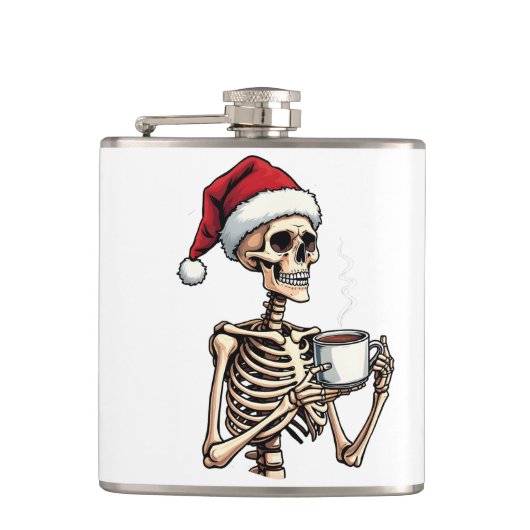 ハロウィン不気味の飲み込みコーヒークリスマスサンタ フラスク (正面)