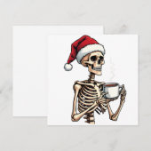 ハロウィン不気味の飲み込みコーヒークリスマスサンタ 招待状 (正面/裏面)