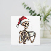ハロウィン不気味の飲み込みコーヒークリスマスサンタ 招待状 (スタンド正面)