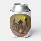 ハロウィン不気味の魔女の家とヴァンパイア城 缶クーラー (缶正面)