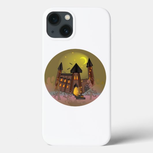 ハロウィン不気味の魔女の家とヴァンパイア城 Case-Mate iPhoneケース (裏面)