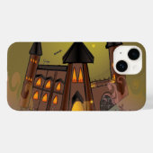 ハロウィン不気味の魔女の家とヴァンパイア城 Case-Mate iPhoneケース (裏面 (横))