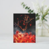 ハロウィン不気味の魔女バーニング ポストカード (スタンド正面)