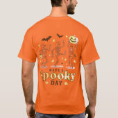 ハロウィン不気味は男の子の女を持つ Tシャツ (裏面)